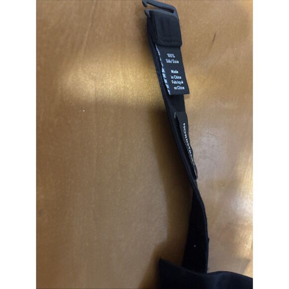 Nordstrom Rack Black Dover Solid Pre-tied Men's Bow Tie Silk - Picture 2 of 6